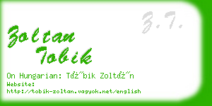 zoltan tobik business card